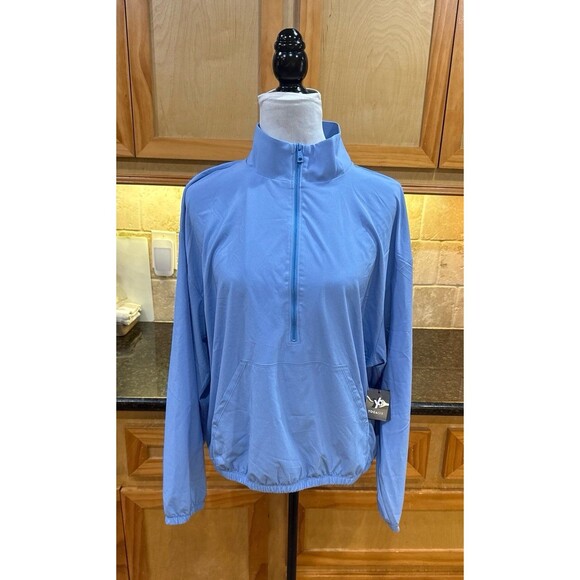 Beyond Yoga Half Zip Pullover Flower Blue M NWT - Picture 5 of 10